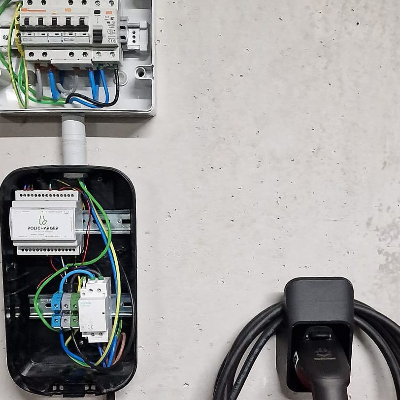 instalación eléctrica para recarga de vehículo